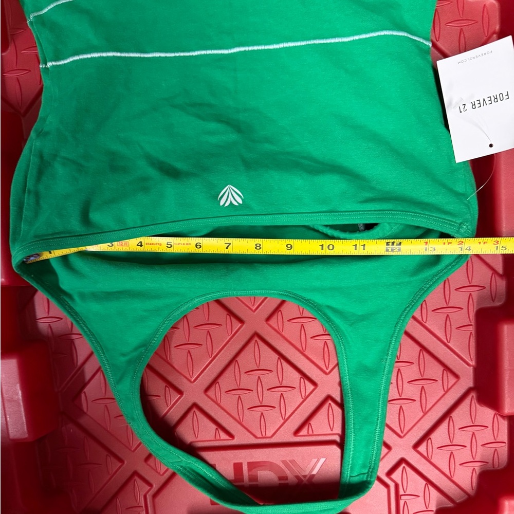 Forever 21 - Green athletic halter romper. NWT. size medium. - Picture 4 of 6